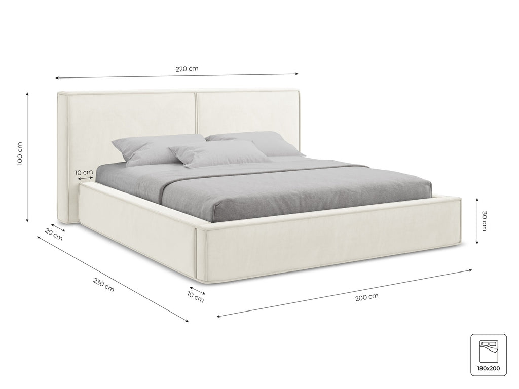 Bluvel - Fabb - Jasny beż - 180x200