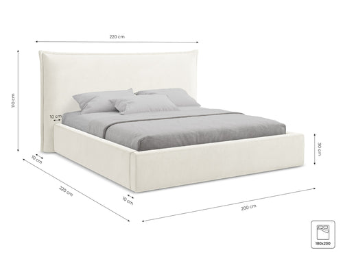 Bluvel - Fabb - Jasny beż - 180x200