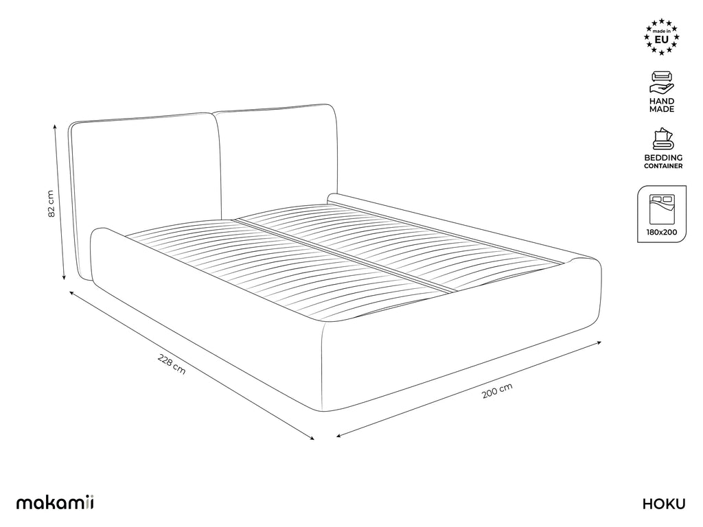 Riviera - Davis - Ciemny beż - 180x200