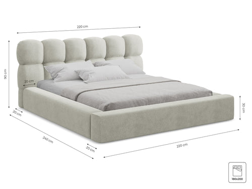 Eden - Sic - Ciemny beż - 180x200