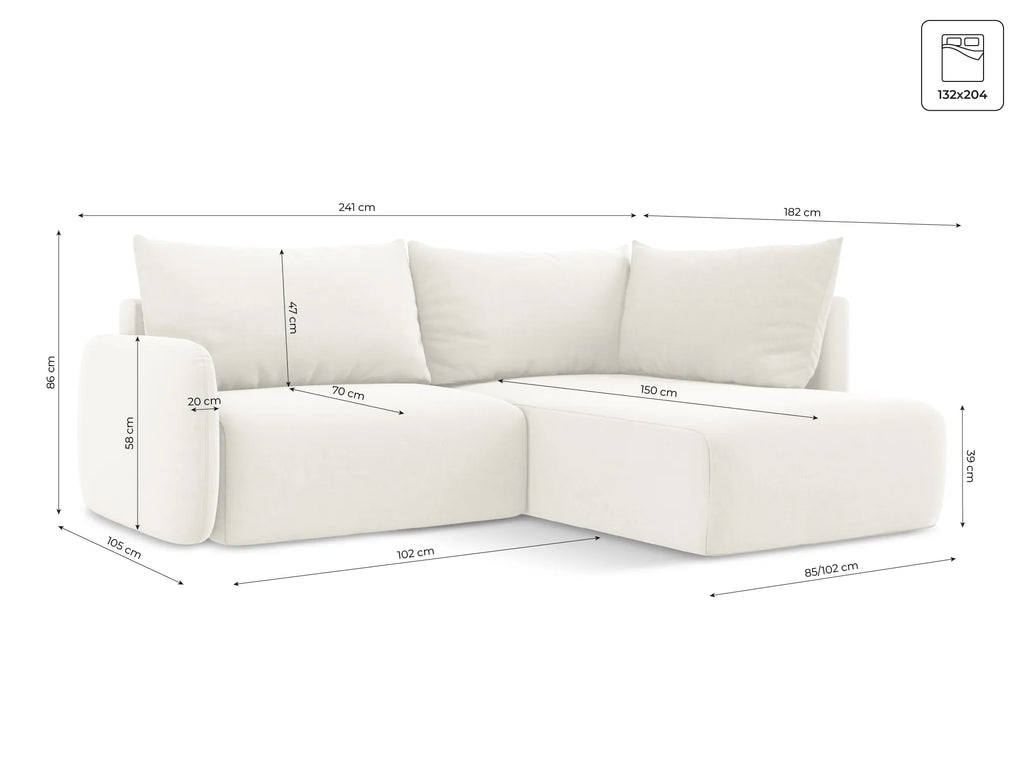 Bluvel - Fabb - Jasny beż / Prawy