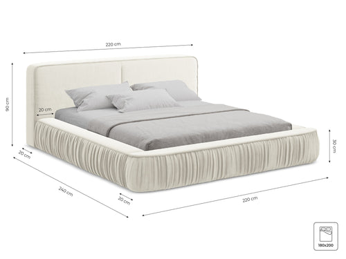 Bluvel - Fabb - Jasny beż - 180x200