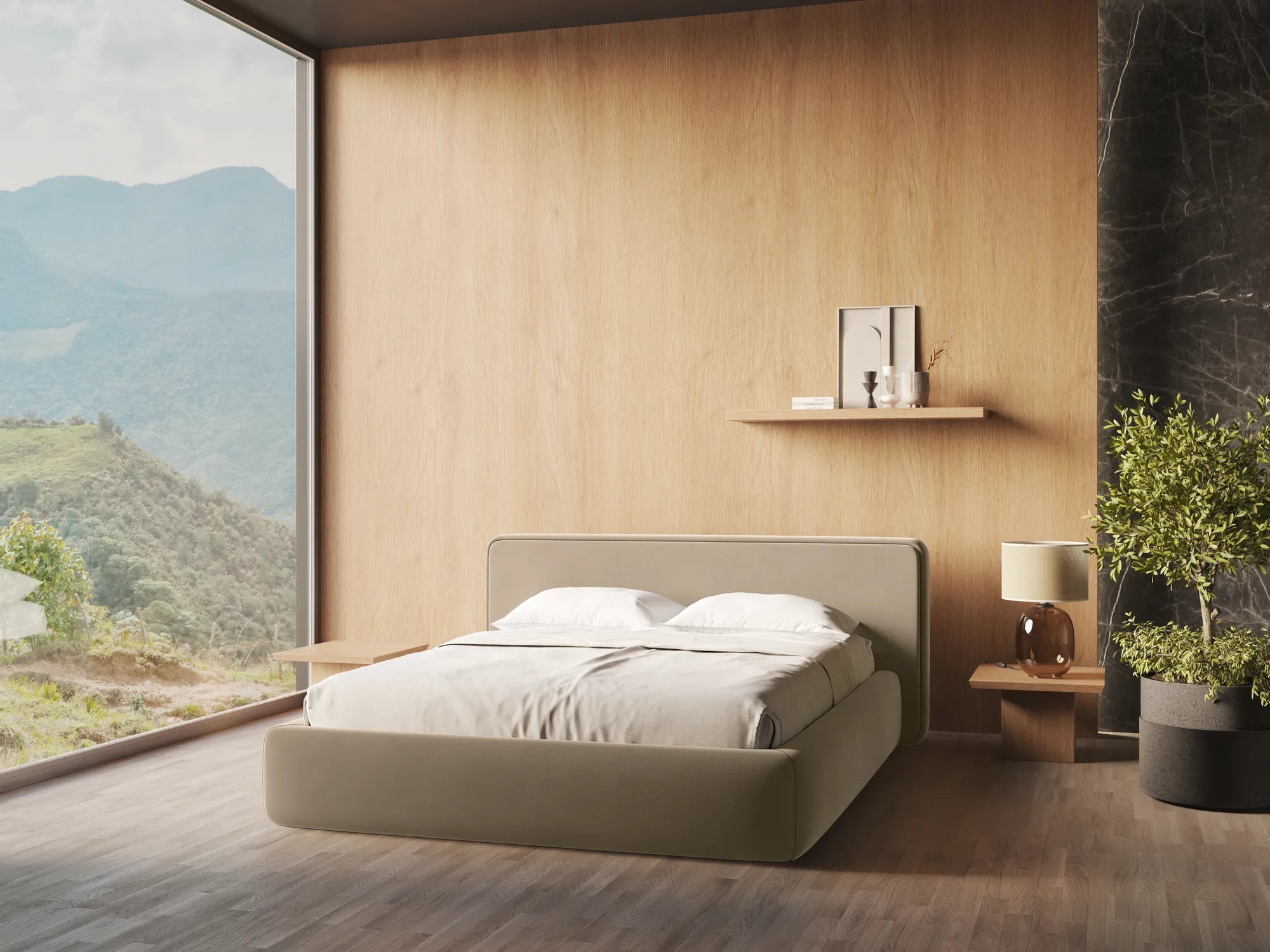 Riviera - Davis - Ciemny beż - 140x200