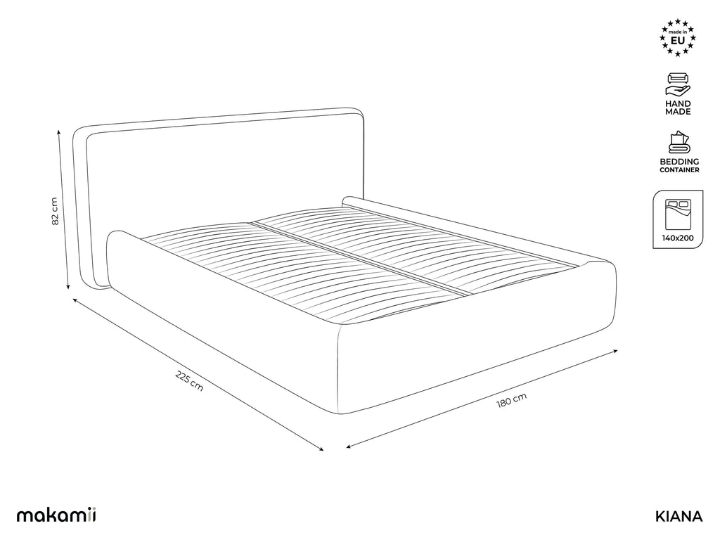 Riviera - Davis - Ciemny beż - 140x200