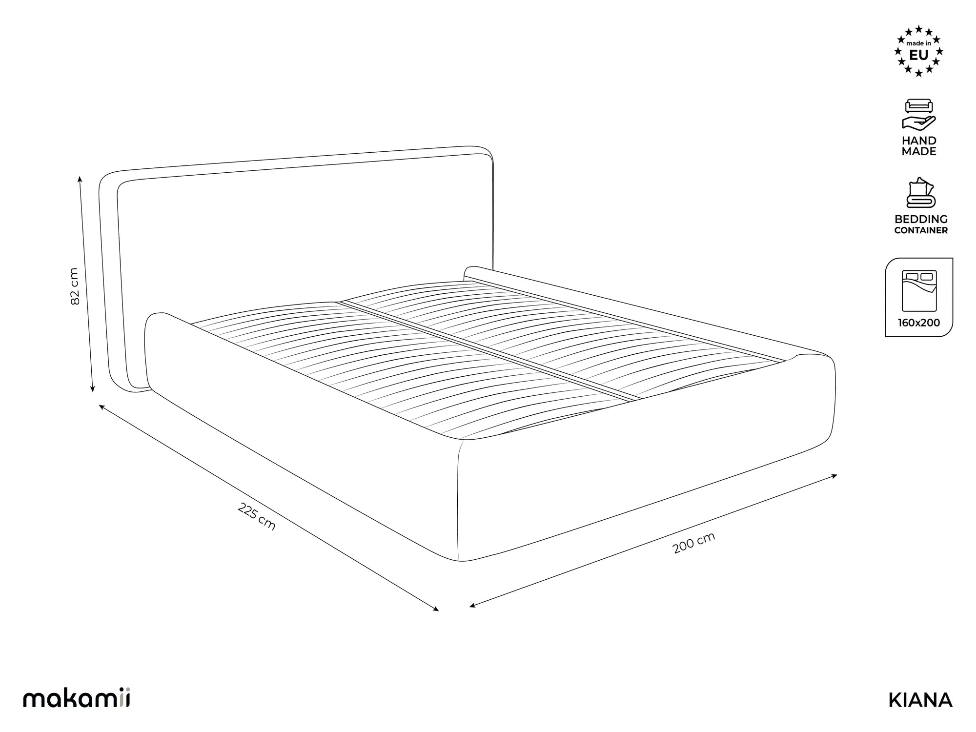 Riviera - Davis - Ciemny beż - 160x200
