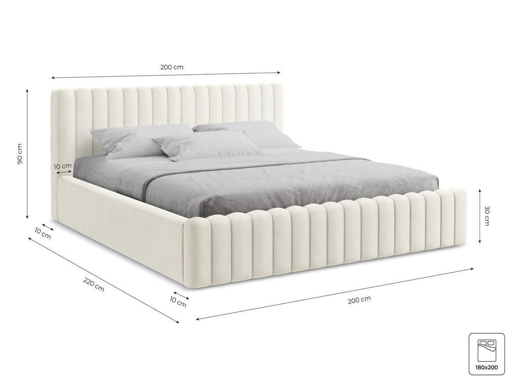 Bluvel - Fabb - Jasny beż - 180x200