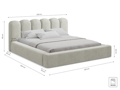 Vena - Pik - Jasny beż - 180x200