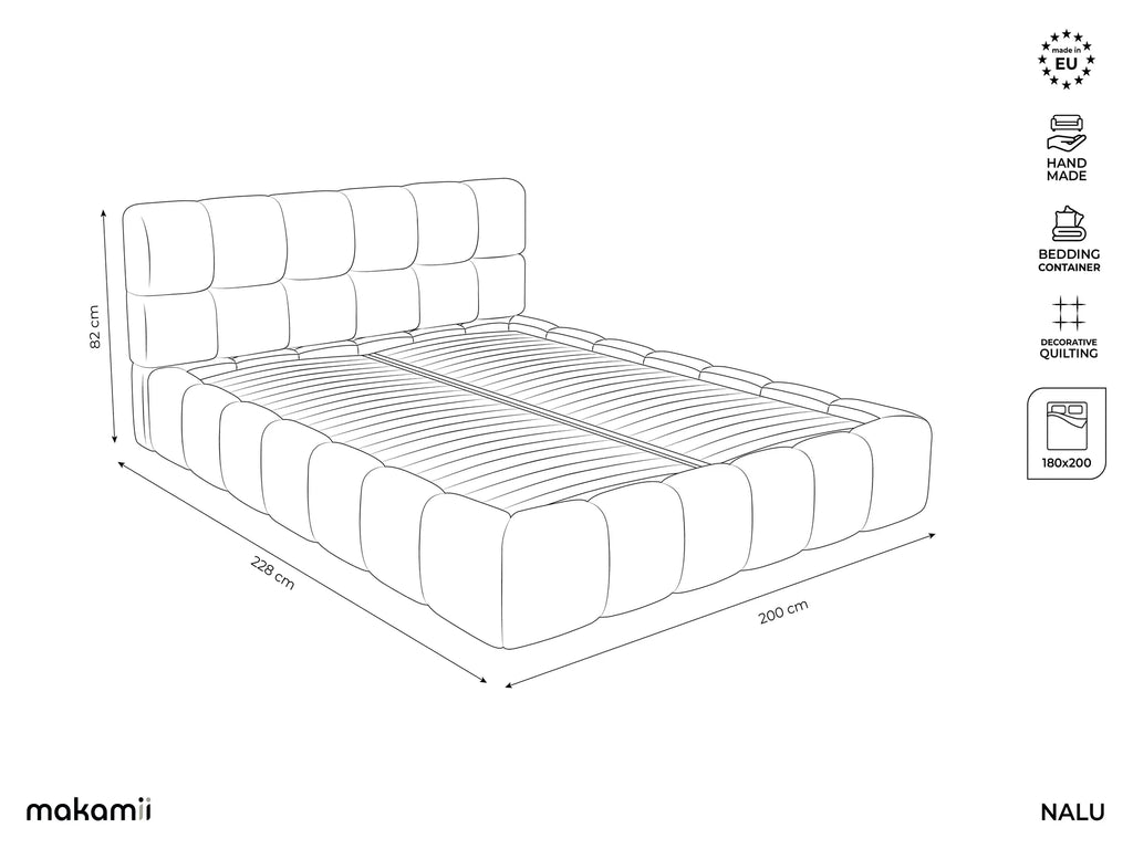 Bluvel - Fabb - Jasny beż - 180x200