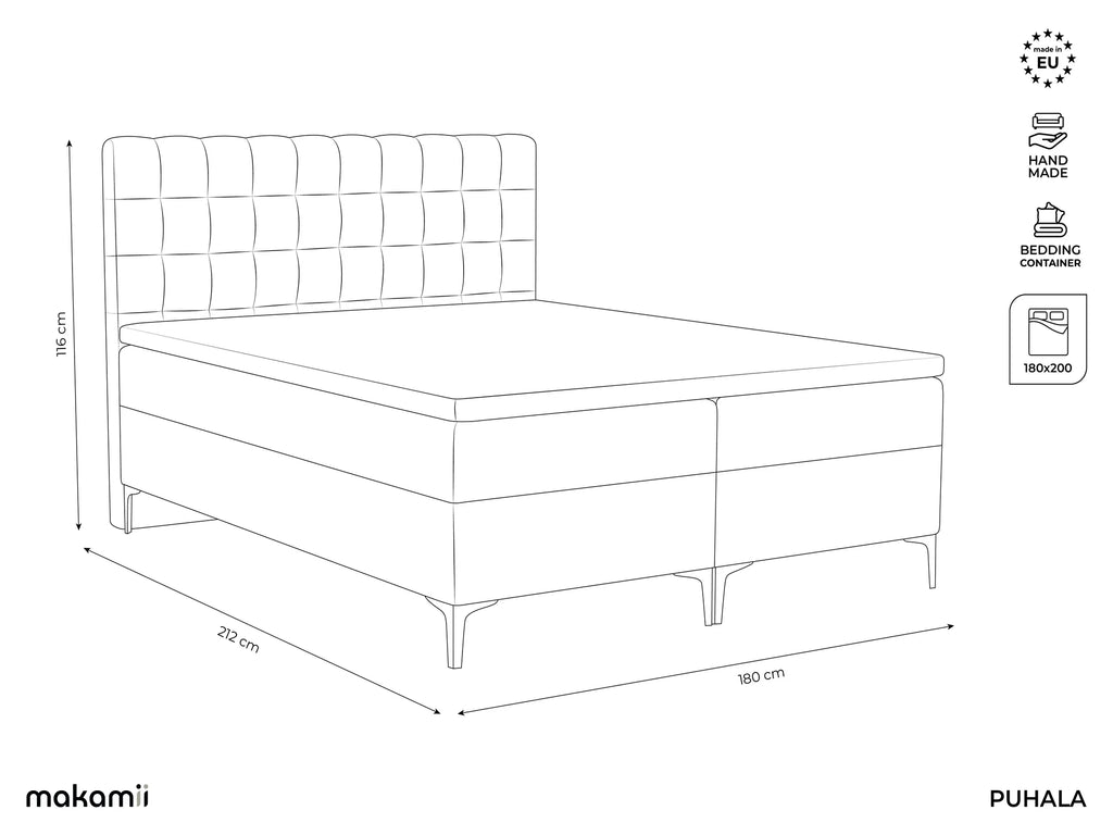 Bluvel - Fabb - Jasny beż - 180x200