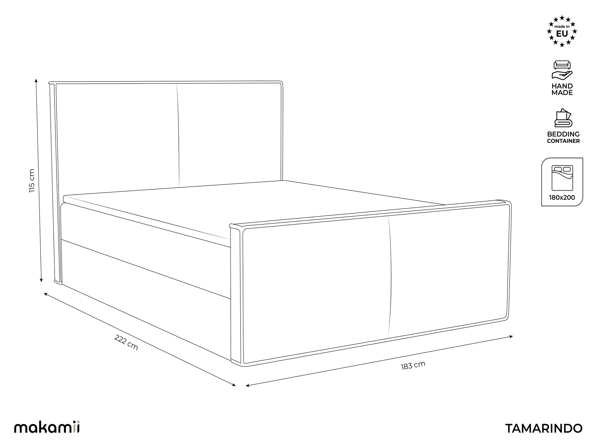 Bluvel - Fabb - Jasny beż - 180x200