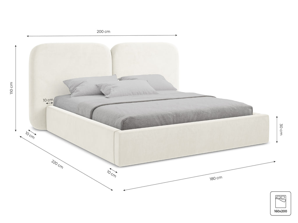 Bluvel - Fabb - Jasny beż - 160x200