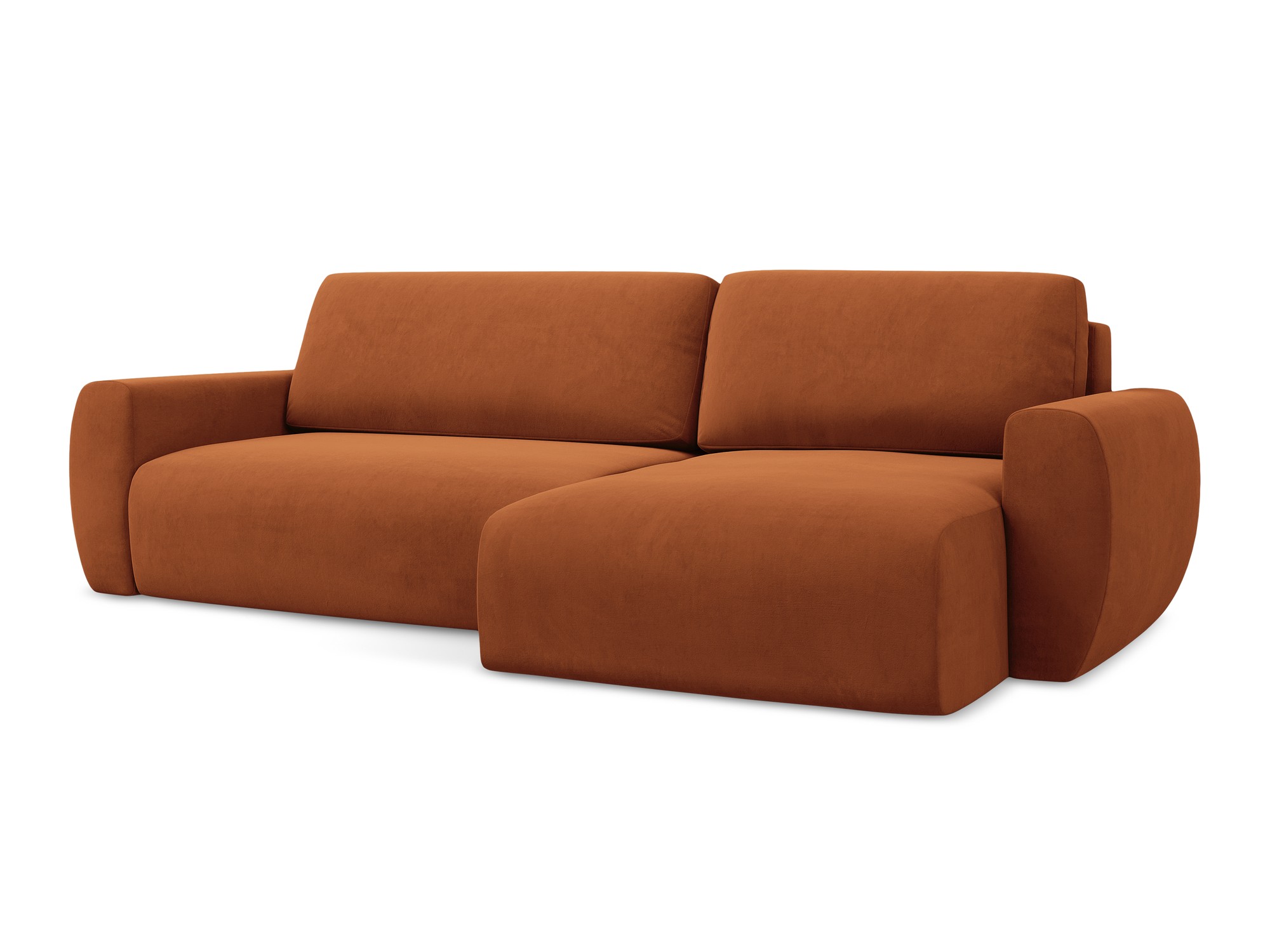 Makamii - Canapé d'angle avec fonction sommeil Anela - 285cm