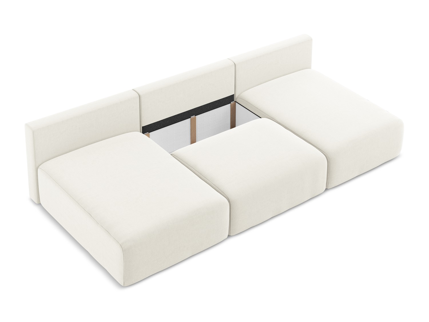 Makamii - Open panoramic sofa with sleeping function Kalena - 304cm