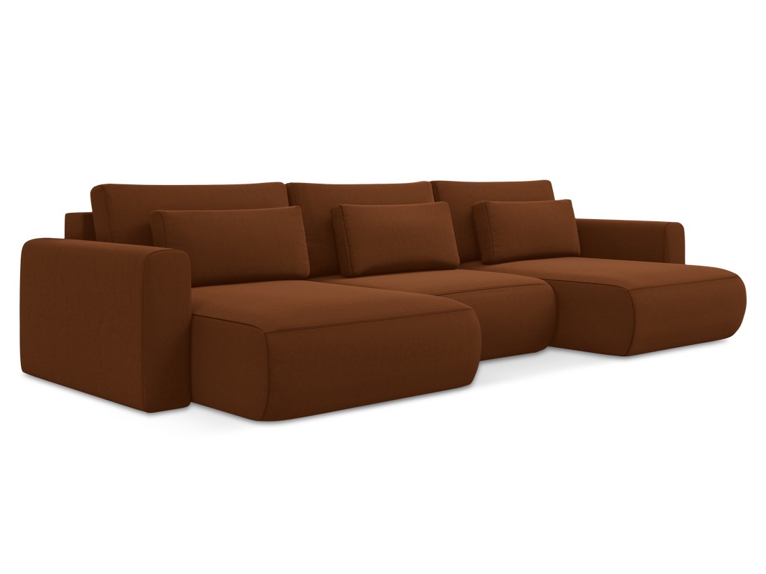 Makamii - Canapé d'angle panoramique avec fonction sommeil Kapua - 340cm