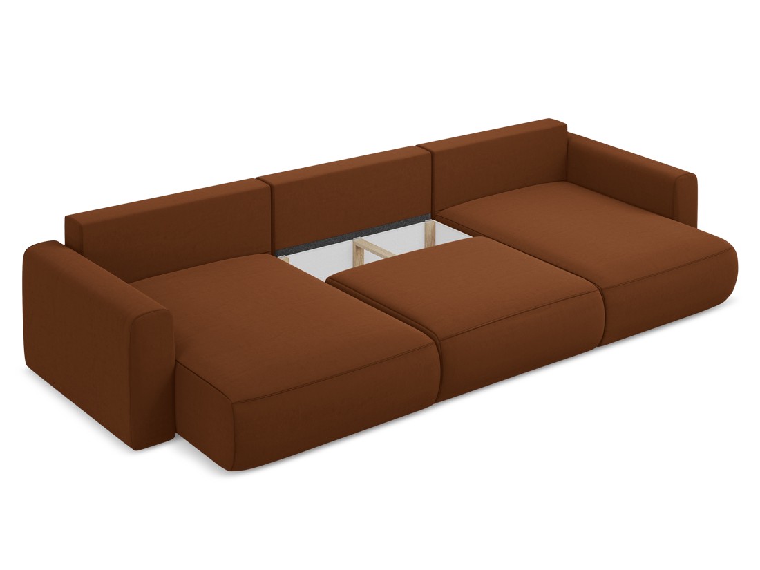 Makamii - Canapé d'angle panoramique avec fonction sommeil Kapua - 340cm