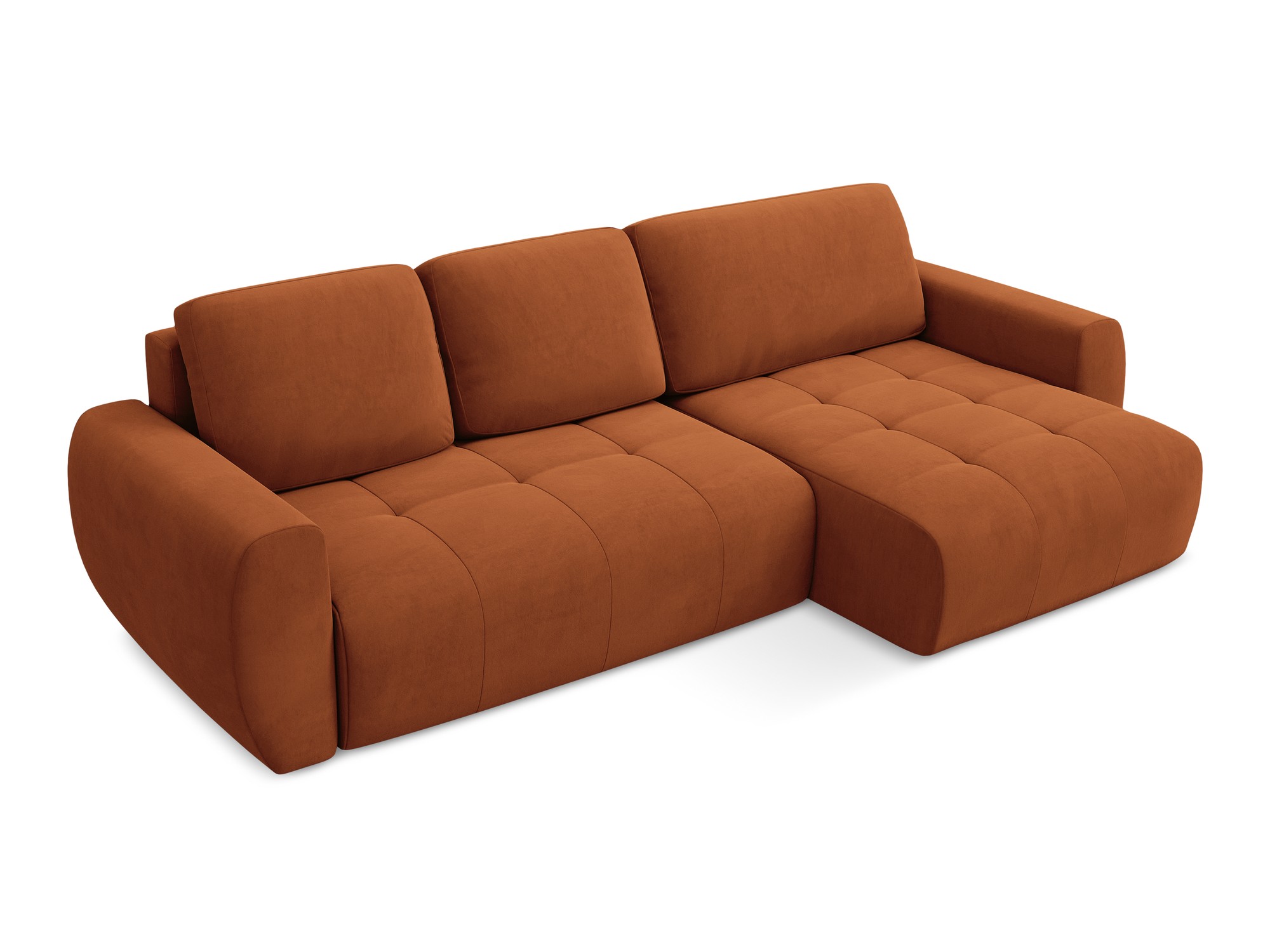 Makamii - Canapé d'angle avec fonction sommeil Kiwi - 285cm