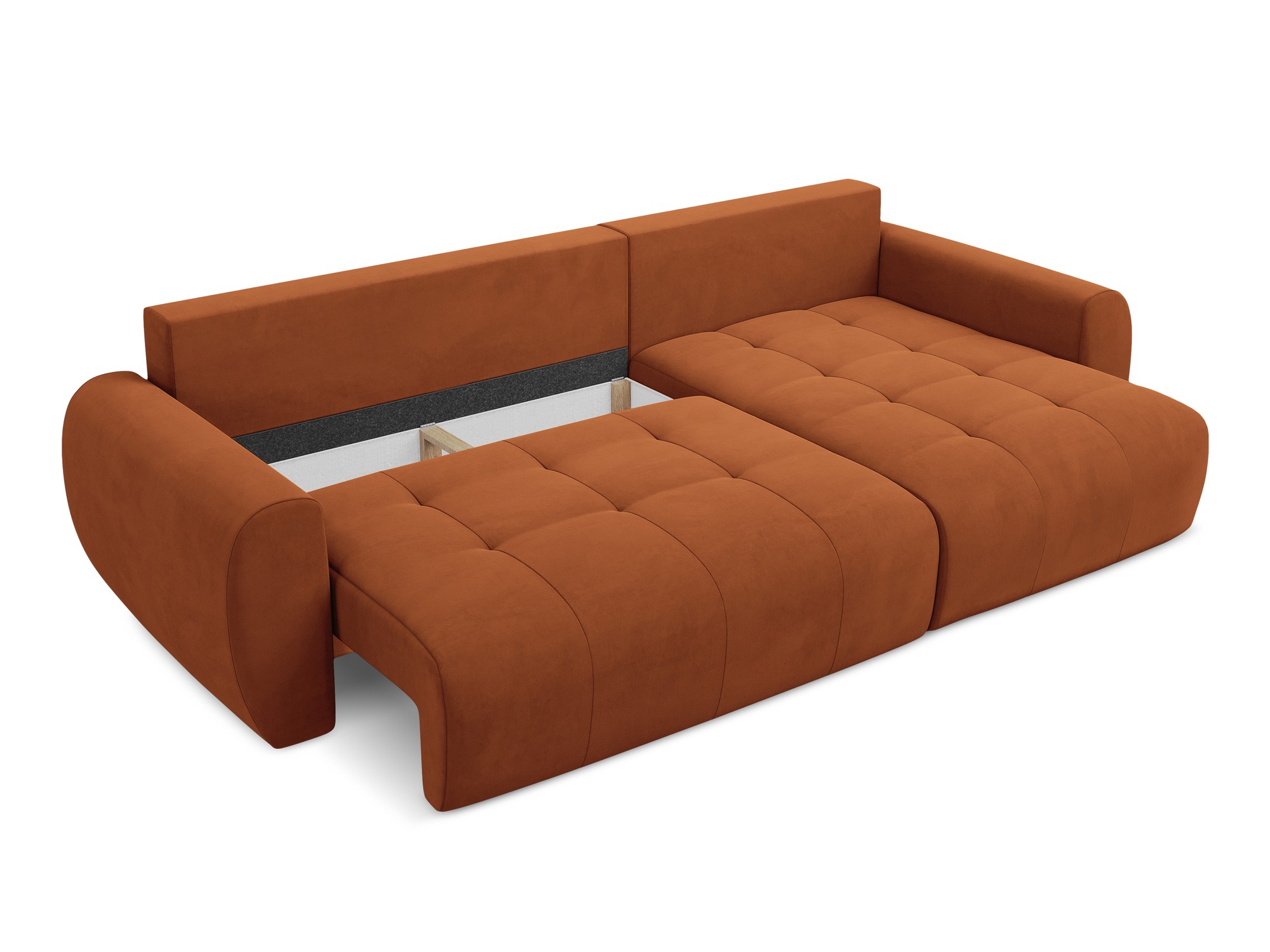 Makamii - Canapé d'angle avec fonction sommeil Kiwi - 285cm