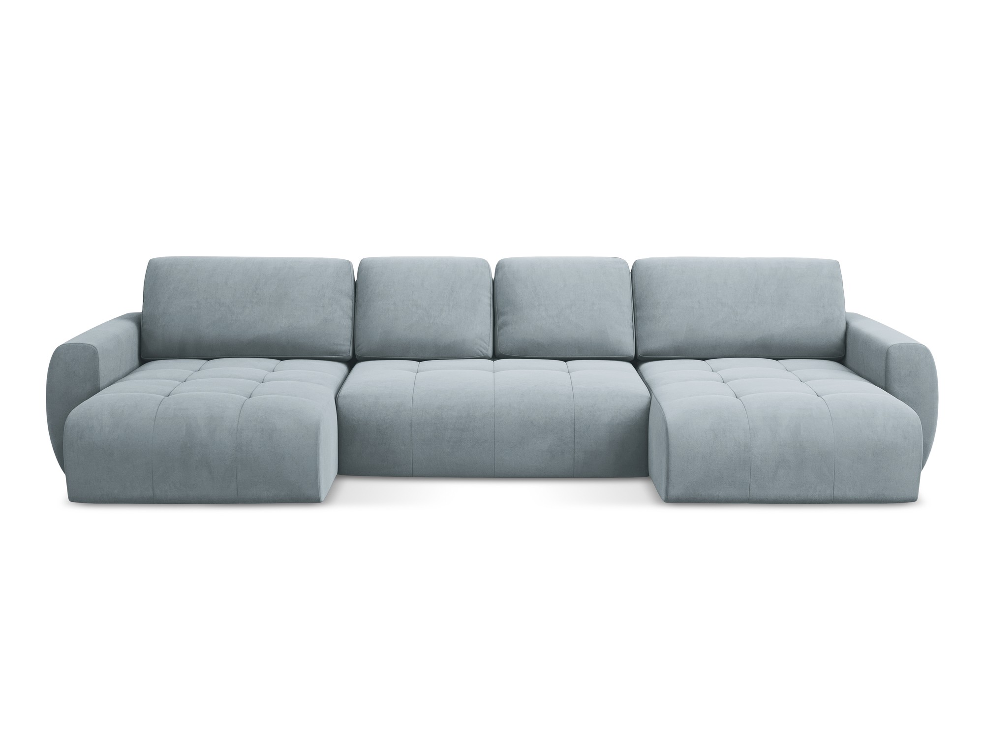 Makamii - Panorama Ecksofa mit Schlaffunktion Kiwi - 385cm