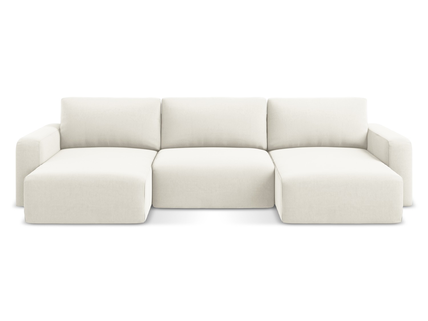 Makamii - Canapé d'angle panoramique avec fonction sommeil Kona - 332cm
